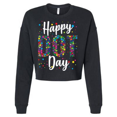 Colorful Happy DOT Day International DOT Day Cropped Pullover Crew