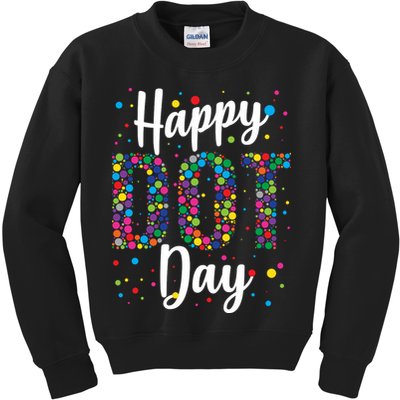 Colorful Happy DOT Day International DOT Day Kids Sweatshirt