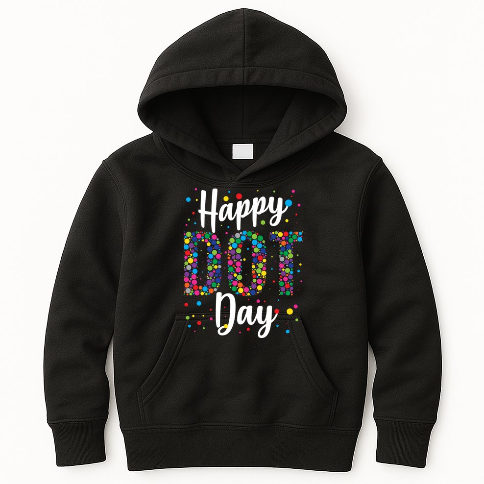 Colorful Happy DOT Day International DOT Day Kids Hoodie