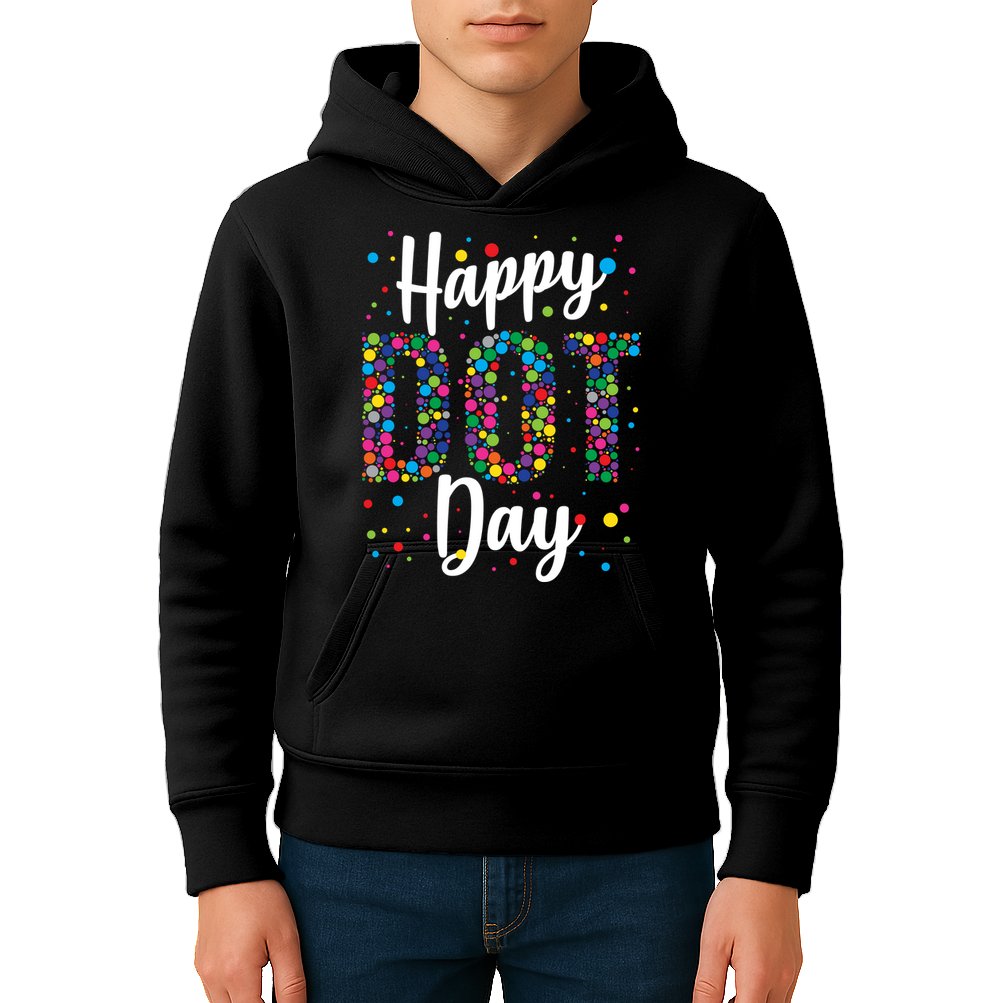 Colorful Happy DOT Day International DOT Day Kids Hoodie