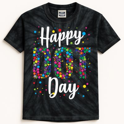 Colorful Happy DOT Day International DOT Day Kids Tie-Dye T-Shirt
