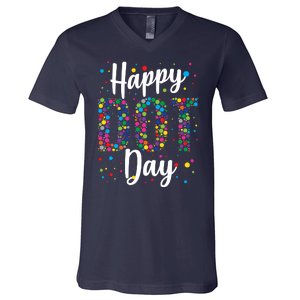 Colorful Happy DOT Day International DOT Day V-Neck T-Shirt