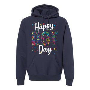 Colorful Happy DOT Day International DOT Day Premium Hoodie