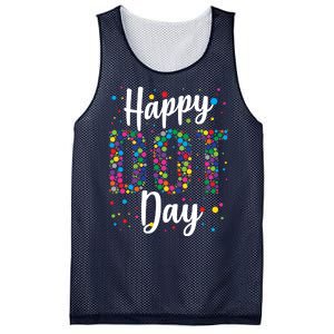 Colorful Happy DOT Day International DOT Day Mesh Reversible Basketball Jersey Tank