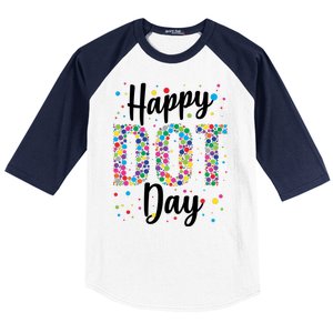 Colorful Happy DOT Day International DOT Day Baseball Sleeve Shirt