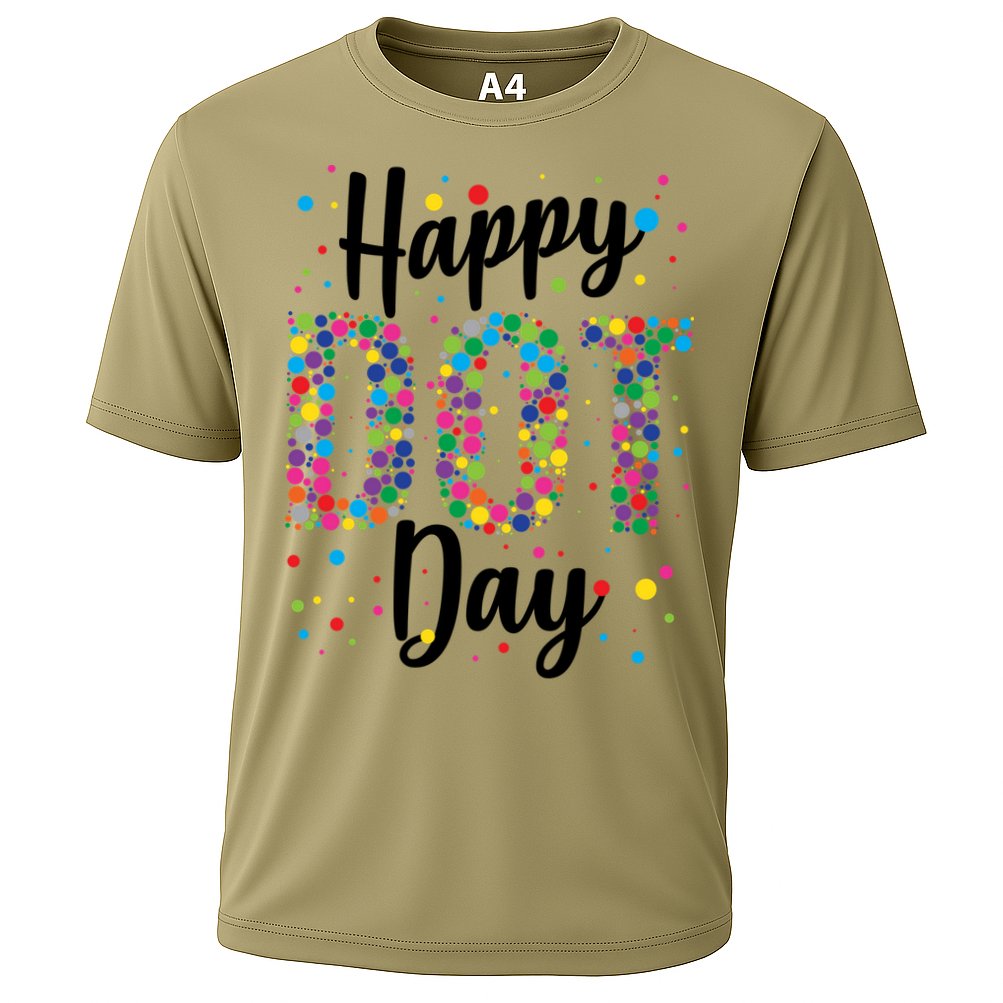Colorful Happy DOT Day International DOT Day Cooling Performance Crew T-Shirt