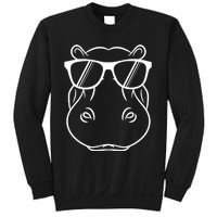 Cool Hippo Design Cute Hippopotamus With Sunglass Sweatshirt