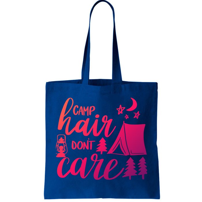 Camp Hair Dont Care Camping Hiking Mountaineering Gift Tote Bag