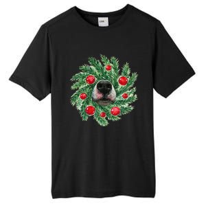 Cute Husky Dog Nose Christmas Wreath Dog Mom Dog Lover Tall Fusion ChromaSoft Performance T-Shirt