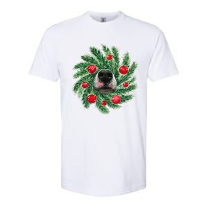 Cute Husky Dog Nose Christmas Wreath Dog Mom Dog Lover Softstyle CVC T-Shirt