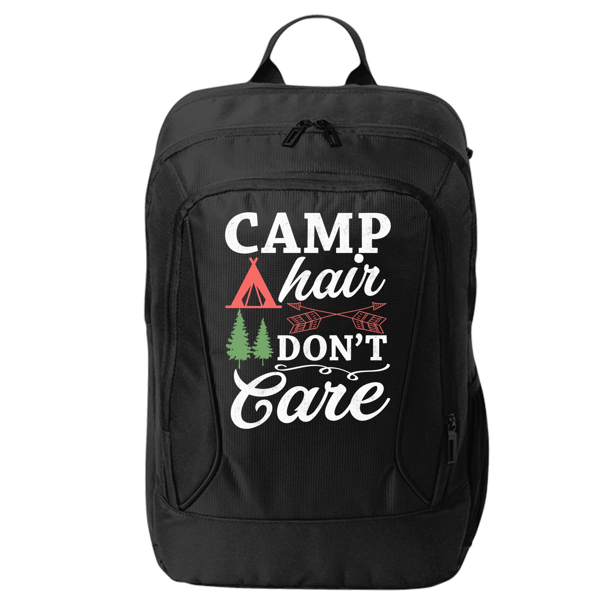 Camp Hair Dont Care Camping Lovers Camping Campers Cute Gift City Backpack