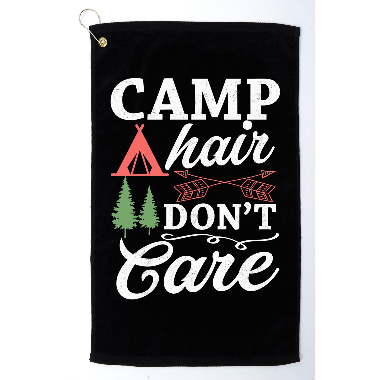 Camp Hair Dont Care Camping Lovers Camping Campers Cute Gift Golf Towel