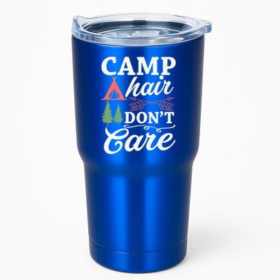 Camp Hair Dont Care Camping Lovers Camping Campers Cute Gift Tumbler