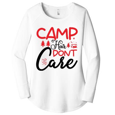 Camp Hair Dont Care Funny Camping Women's Perfect Tri Tunic Long Sleeve Shirt