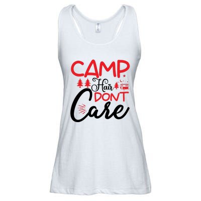 Camp Hair Dont Care Funny Camping Ladies Essential Flowy Tank