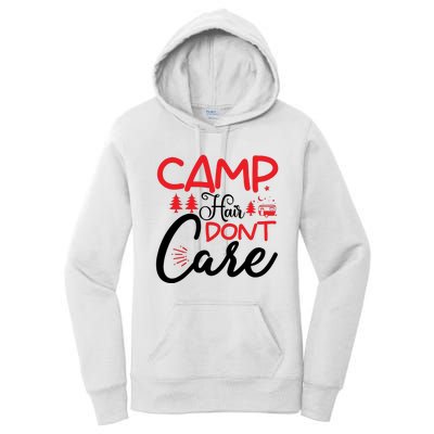 Camp Hair Dont Care Funny Camping Women's Pullover Hoodie