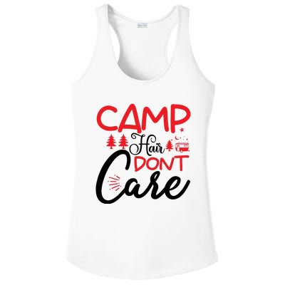 Camp Hair Dont Care Funny Camping Ladies PosiCharge Competitor Racerback Tank