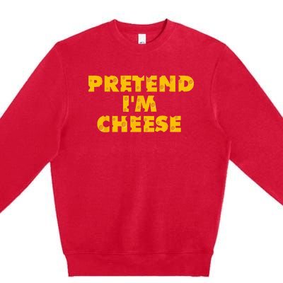 Cheesy Halloween Delights Indulge in Dairy Milk and Cheddar Premium Crewneck Sweatshirt