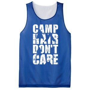 Camp Hair Dont Care Camping Gift Mesh Reversible Basketball Jersey Tank