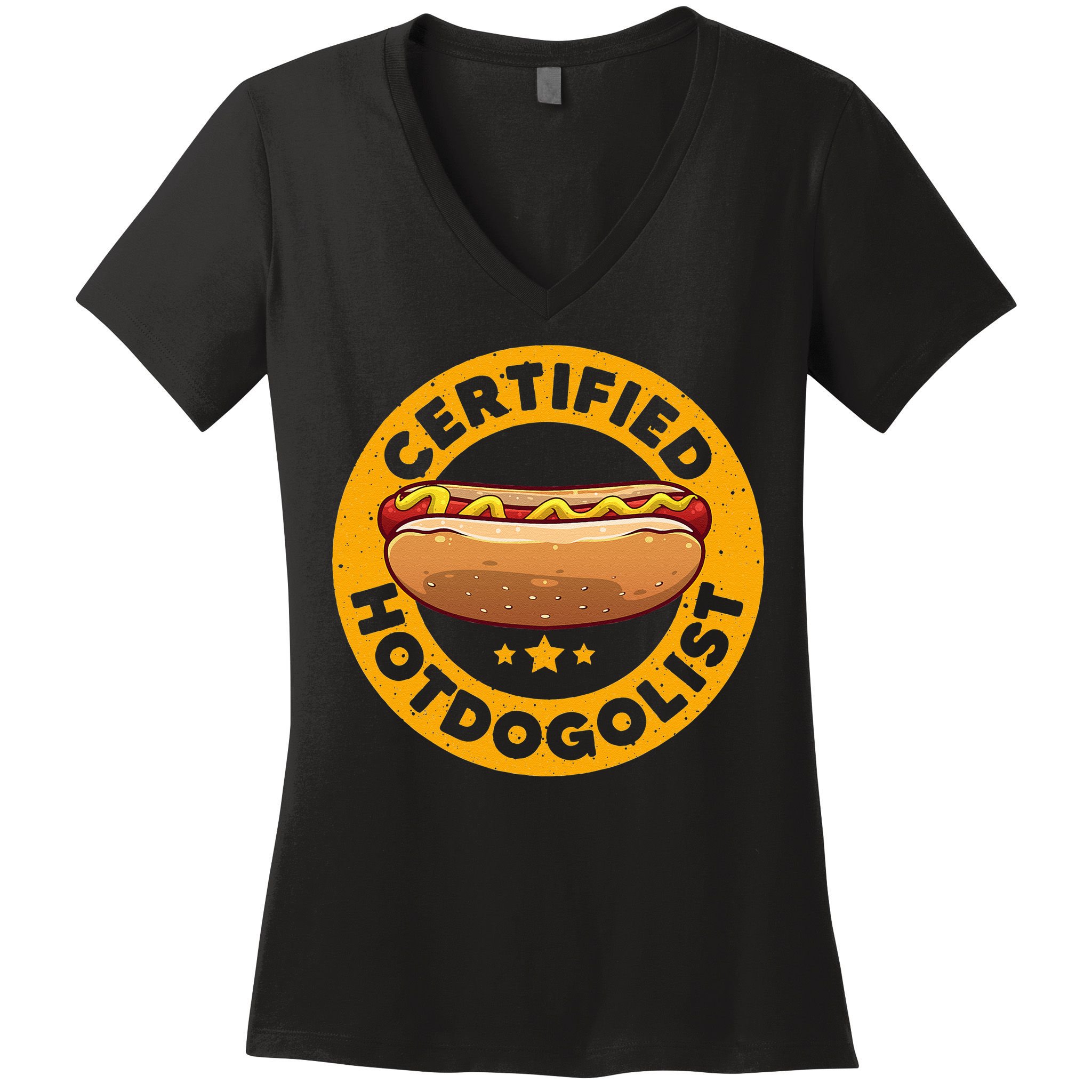 Cool Hot Dog Design For Men Women Sausage Hot Dog Lover Women's V-Neck T-Shirt