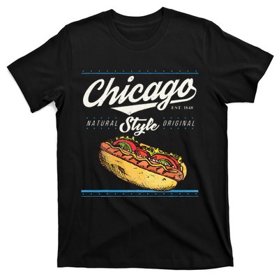 Chicago Hot Dog Hotdog Tourist Summer Souvenir Travel T-Shirt