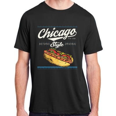 Chicago Hot Dog Hotdog Tourist Summer Souvenir Travel Adult ChromaSoft Performance T-Shirt