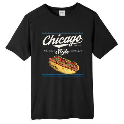 Chicago Hot Dog Hotdog Tourist Summer Souvenir Travel Tall Fusion ChromaSoft Performance T-Shirt