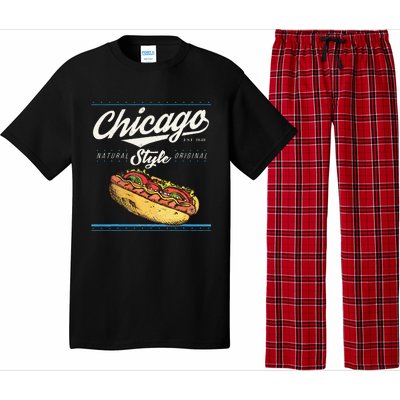 Chicago Hot Dog Hotdog Tourist Summer Souvenir Travel Pajama Set