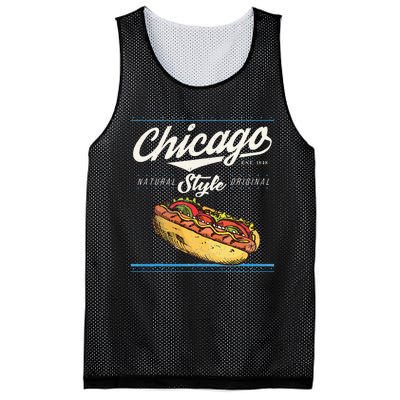 Chicago Hot Dog Hotdog Tourist Summer Souvenir Travel Mesh Reversible Basketball Jersey Tank