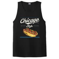 Chicago Hot Dog Hotdog Tourist Summer Souvenir Travel PosiCharge Competitor Tank