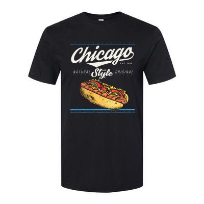 Chicago Hot Dog Hotdog Tourist Summer Souvenir Travel Softstyle CVC T-Shirt