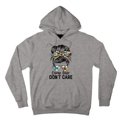 Camp Hair DonT Care Messy Hair Woman Glasses Life Tall Hoodie