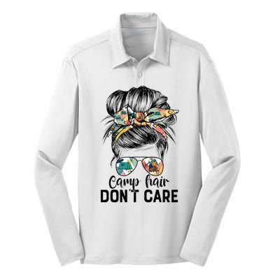 Camp Hair DonT Care Messy Hair Woman Glasses Life Silk Touch Performance Long Sleeve Polo