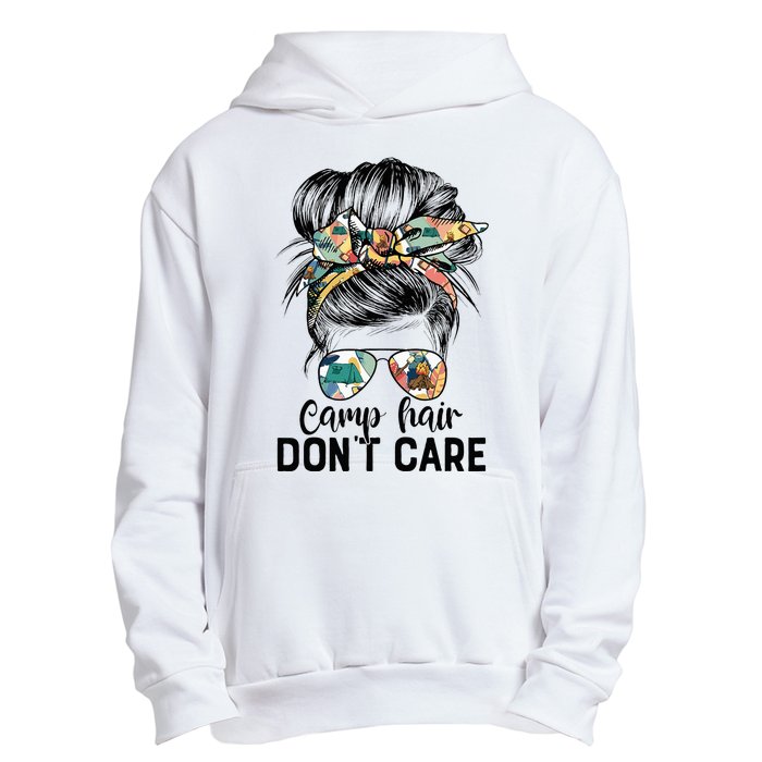 Camp Hair DonT Care Messy Hair Woman Glasses Life Urban Pullover Hoodie