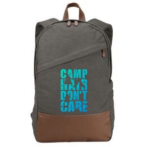 Camp Hair Dont Care Camping Gift Cotton Canvas Backpack