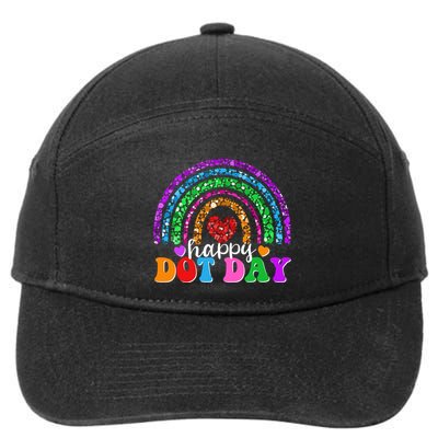 Cute Happy Dot Day Polka Dots 7-Panel Snapback Hat