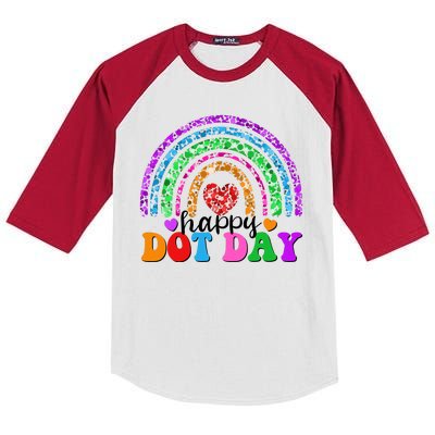 Cute Happy Dot Day Polka Dots Kids Colorblock Raglan Jersey