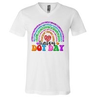 Cute Happy Dot Day Polka Dots V-Neck T-Shirt