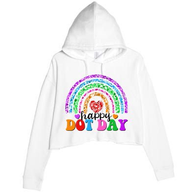 Cute Happy Dot Day Polka Dots Crop Fleece Hoodie