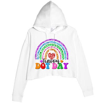 Cute Happy Dot Day Polka Dots Crop Fleece Hoodie