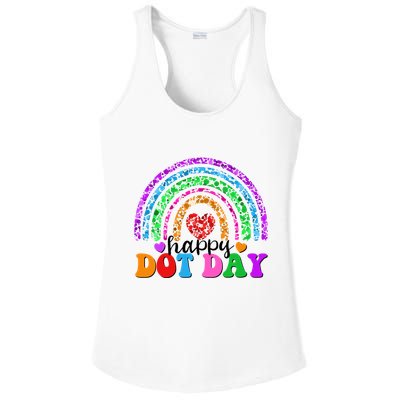 Cute Happy Dot Day Polka Dots Ladies PosiCharge Competitor Racerback Tank
