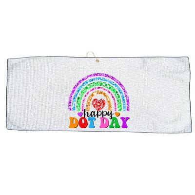 Cute Happy Dot Day Polka Dots Large Microfiber Waffle Golf Towel