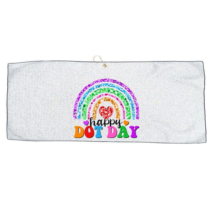 Cute Happy Dot Day Polka Dots Large Microfiber Waffle Golf Towel