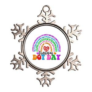 Cute Happy Dot Day Polka Dots Metallic Star Ornament