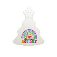 Cute Happy Dot Day Polka Dots Ceramic Tree Ornament