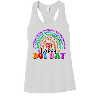 Cute Happy Dot Day Polka Dots Women's Racerback Tank