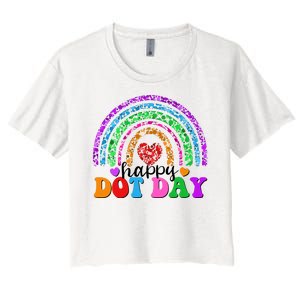 Cute Happy Dot Day Polka Dots Women's Crop Top Tee