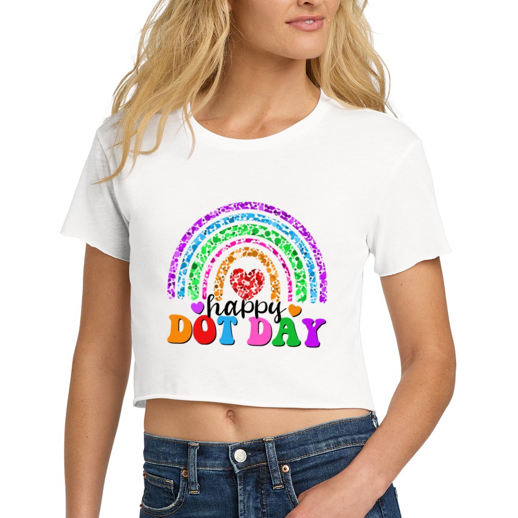 Cute Happy Dot Day Polka Dots Crop Top