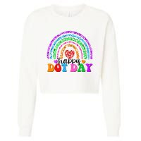 Cute Happy Dot Day Polka Dots Cropped Pullover Crew