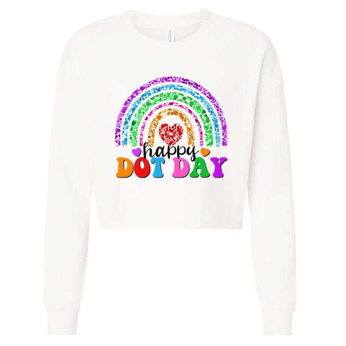 Cute Happy Dot Day Polka Dots Cropped Pullover Crew